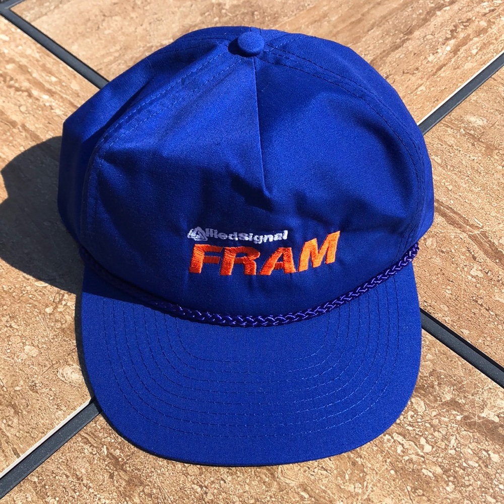 Vintage nascar allied signal Fram racing snap back hat